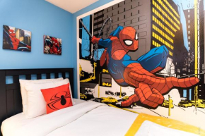 Modern and Colorful Home Spiderman Princess and Mickey Themed Rooms and Perfect Movie Game Room 7WS881